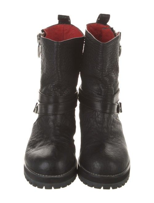 MCM Leather Moto Boots