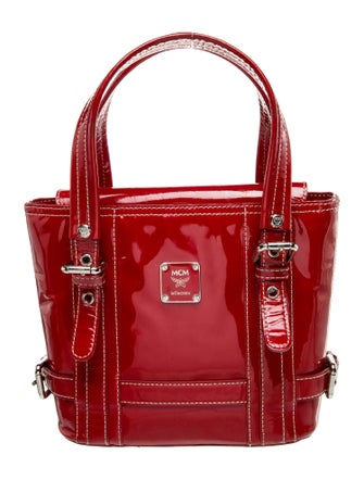 MCM Patent Leather Top Handle Bag