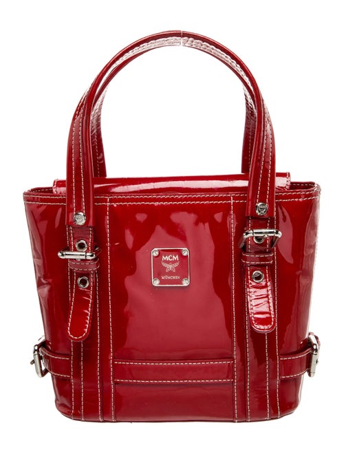 MCM Patent Leather Top Handle Bag