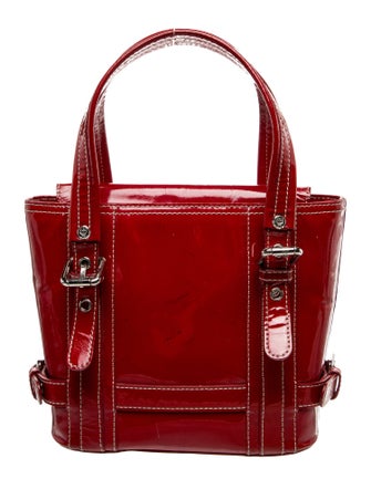 MCM Patent Leather Top Handle Bag
