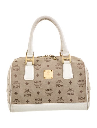 MCM Canvas Top Handle Bag