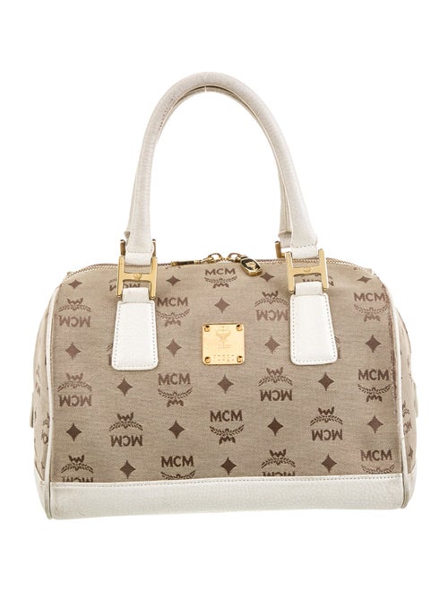 MCM Canvas Top Handle Bag