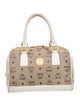 MCM Canvas Top Handle Bag