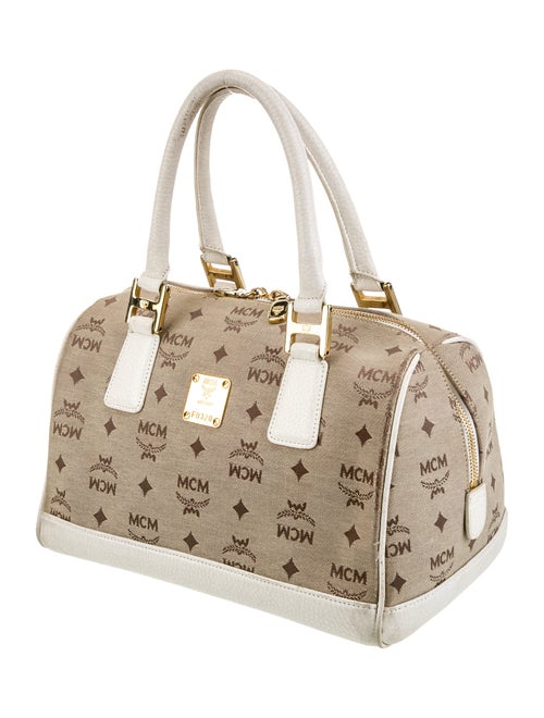 MCM Canvas Top Handle Bag