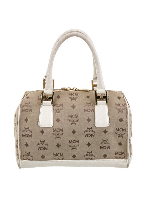 MCM Canvas Top Handle Bag