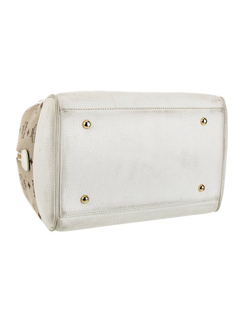 MCM Canvas Top Handle Bag