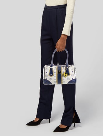 MCM Leather Top Handle Bag