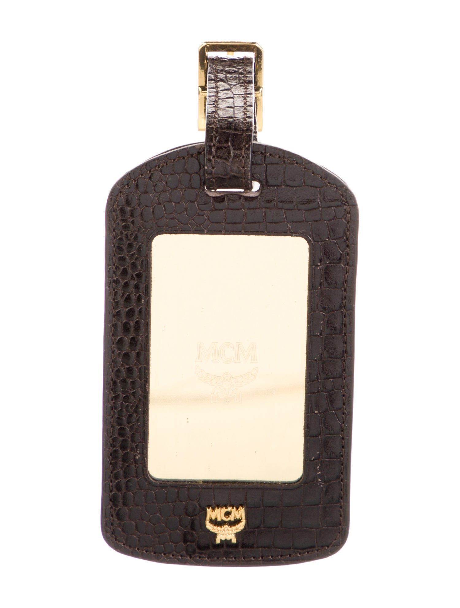 MCM Men's Alligator Luggage Tag