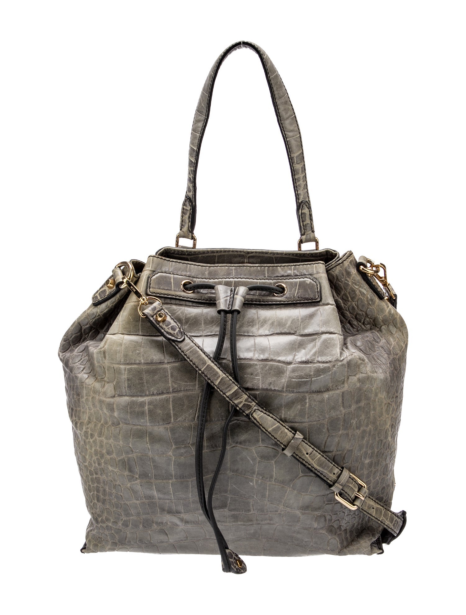 MCM Leather Bucket Bag