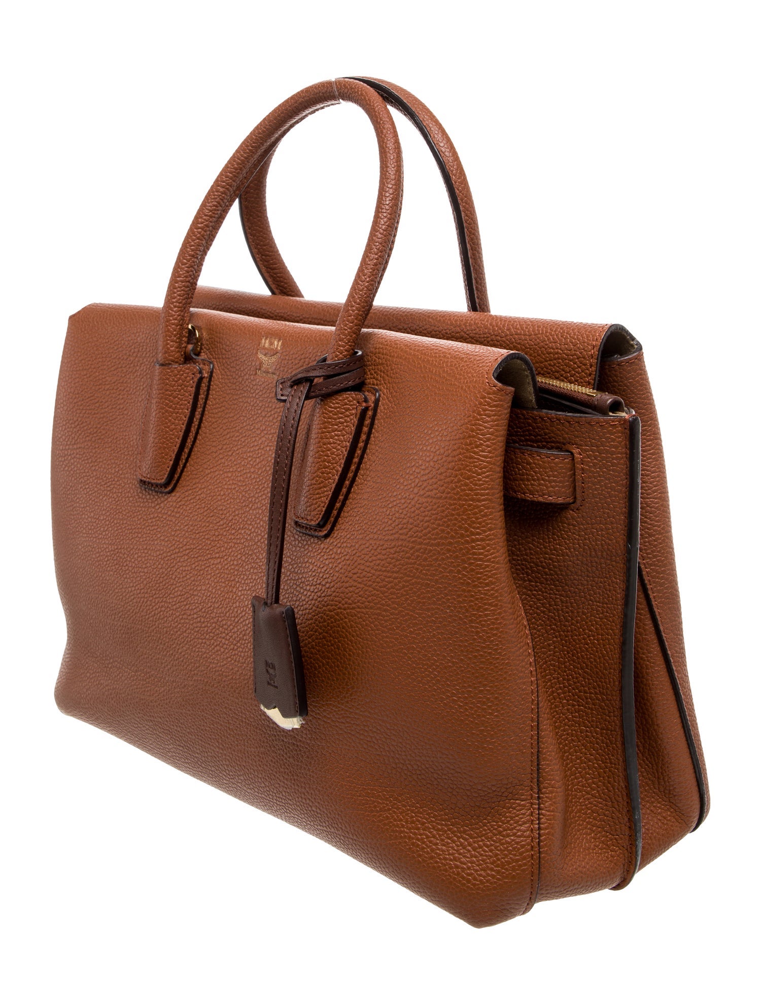 MCM Leather Top Handle Bag