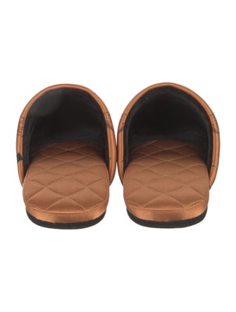 MCM Satin Printed Mules