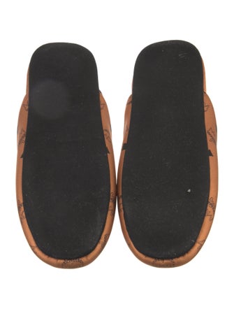 MCM Satin Printed Mules