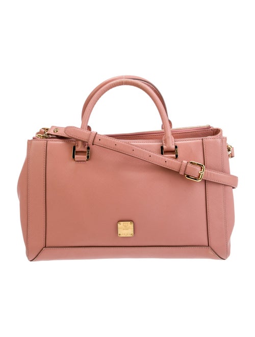 MCM Saffiano Leather Top Handle Bag