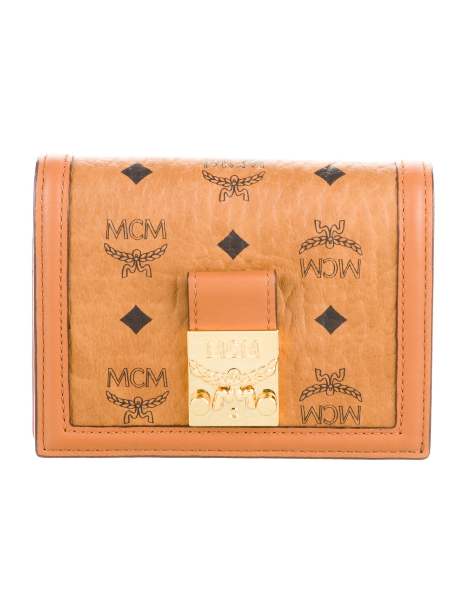 MCM Leather Printed Compact Wallet