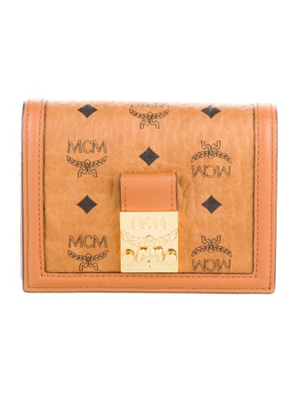 MCM Leather Printed Compact Wallet