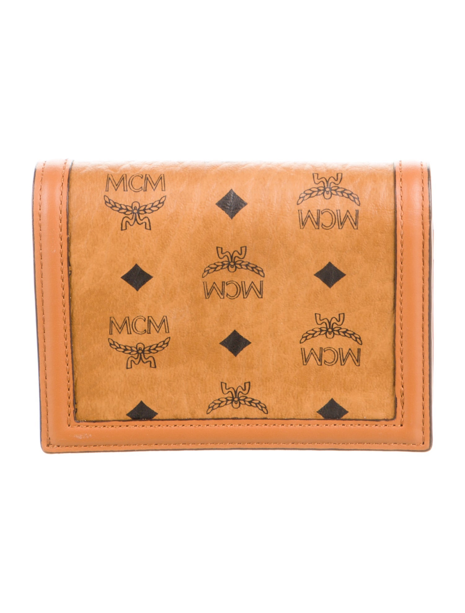 MCM Leather Printed Compact Wallet