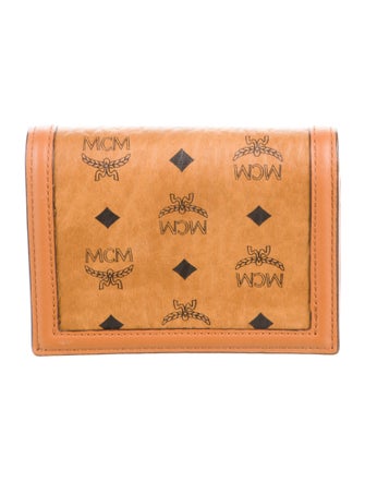 MCM Leather Printed Compact Wallet