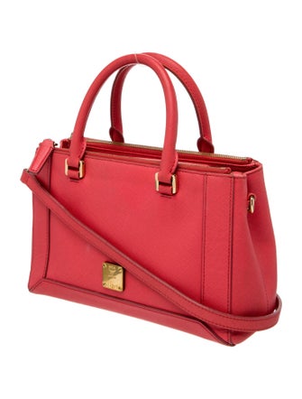 MCM Leather Top Handle Bag