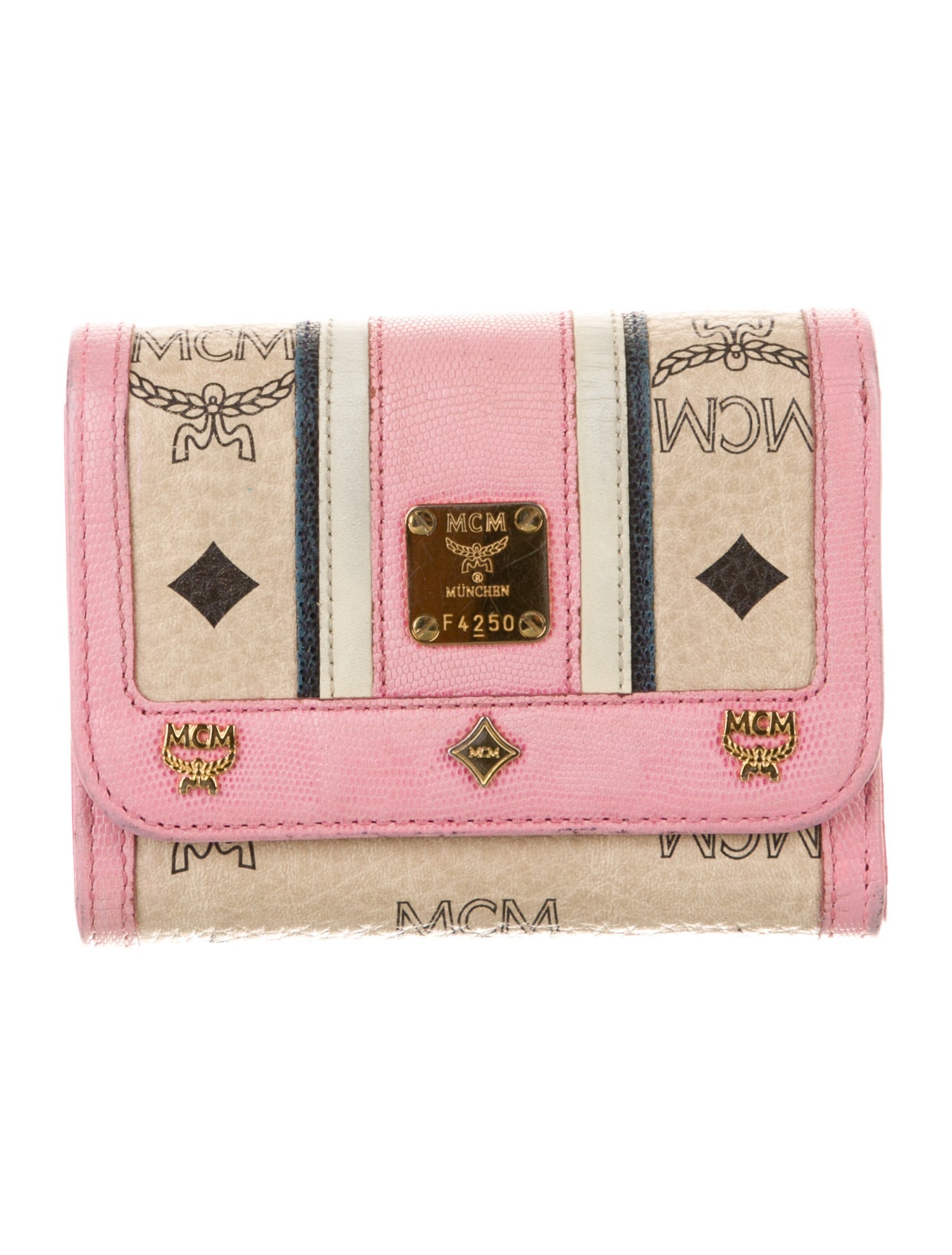 MCM Leather Printed Compact Wallet