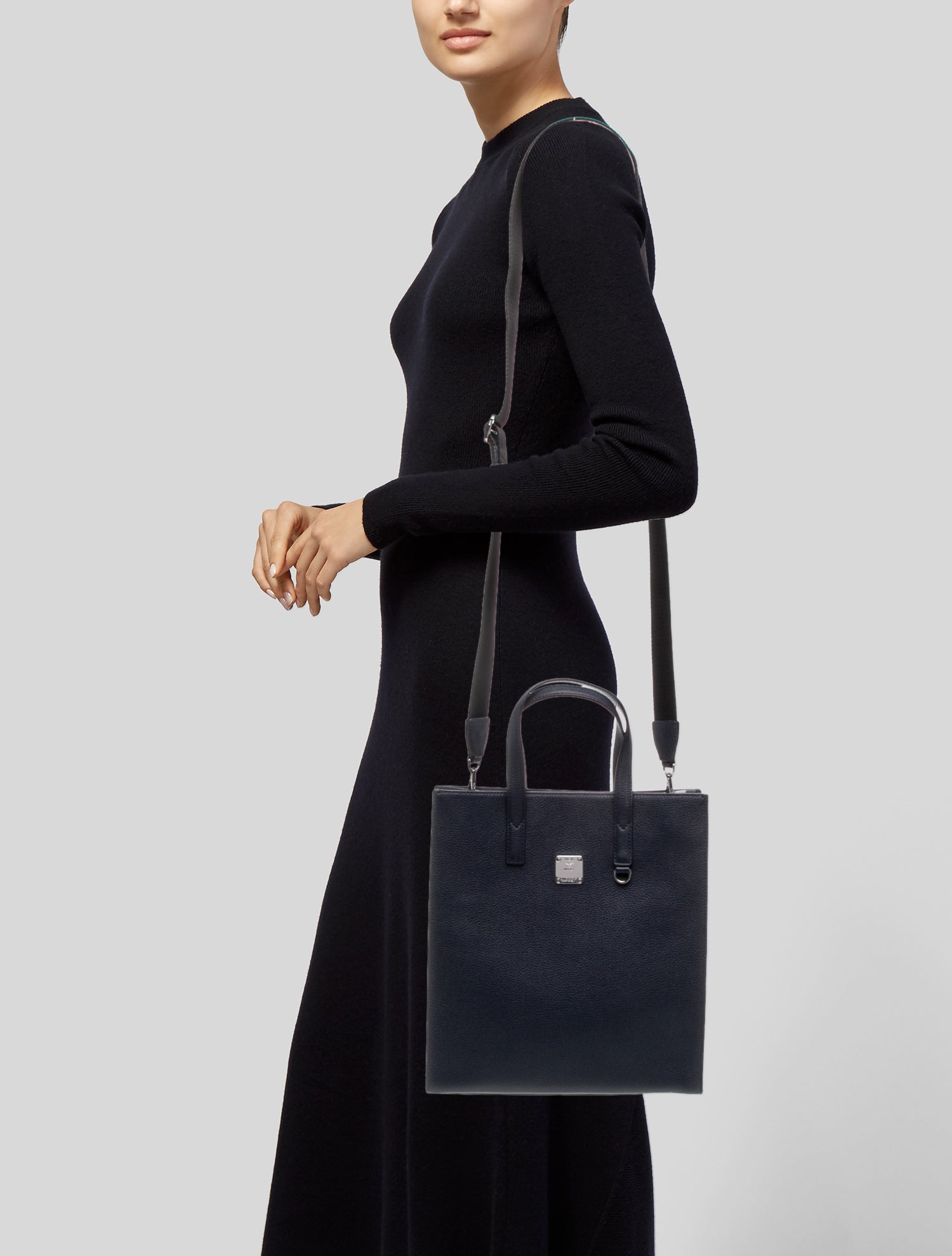 MCM Leather Top Handle Bag