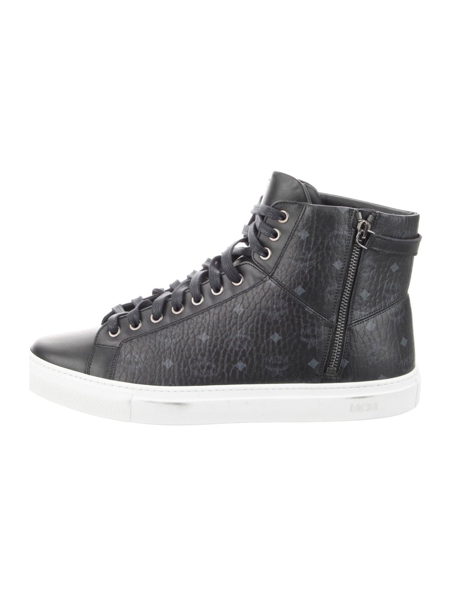 MCM Leather Printed Sneakers