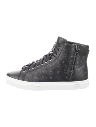 MCM Leather Printed Sneakers