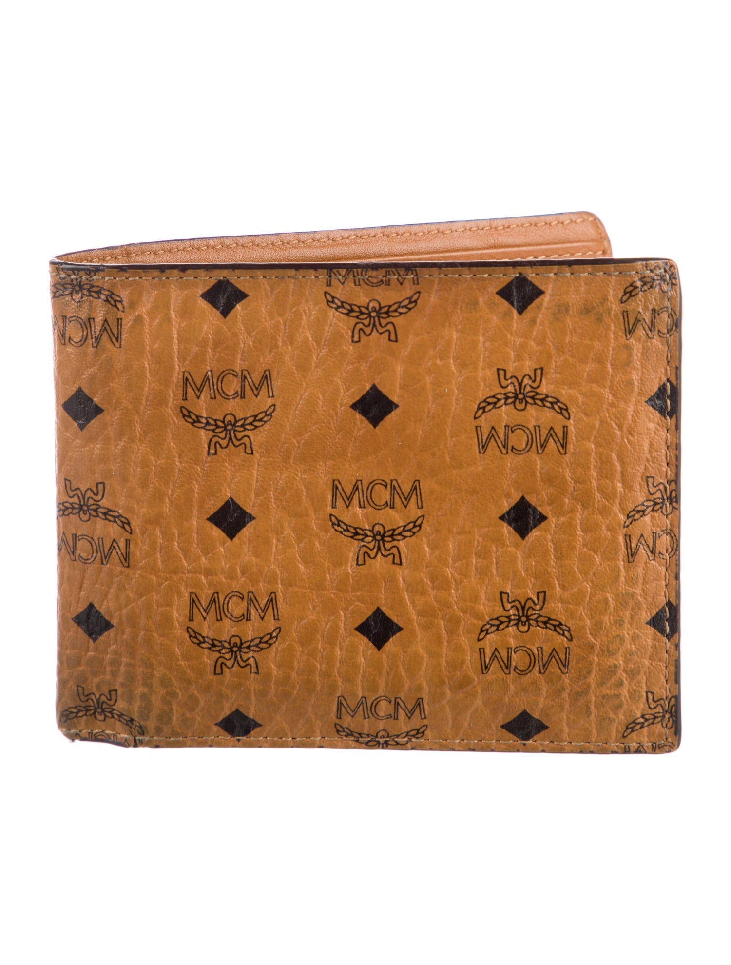 MCM Visetos Cardholder Monogram Pattern Bifold Wallet