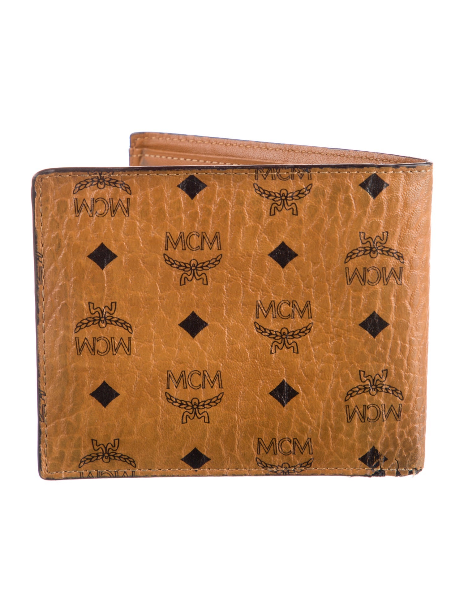 MCM Visetos Cardholder Monogram Pattern Bifold Wallet