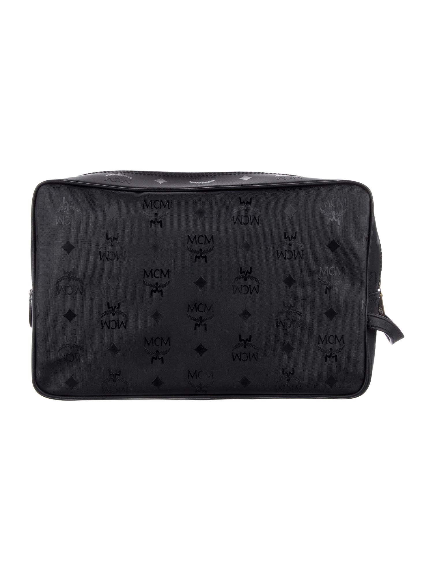 MCM Pattern Print Nylon Cosmetic Bag