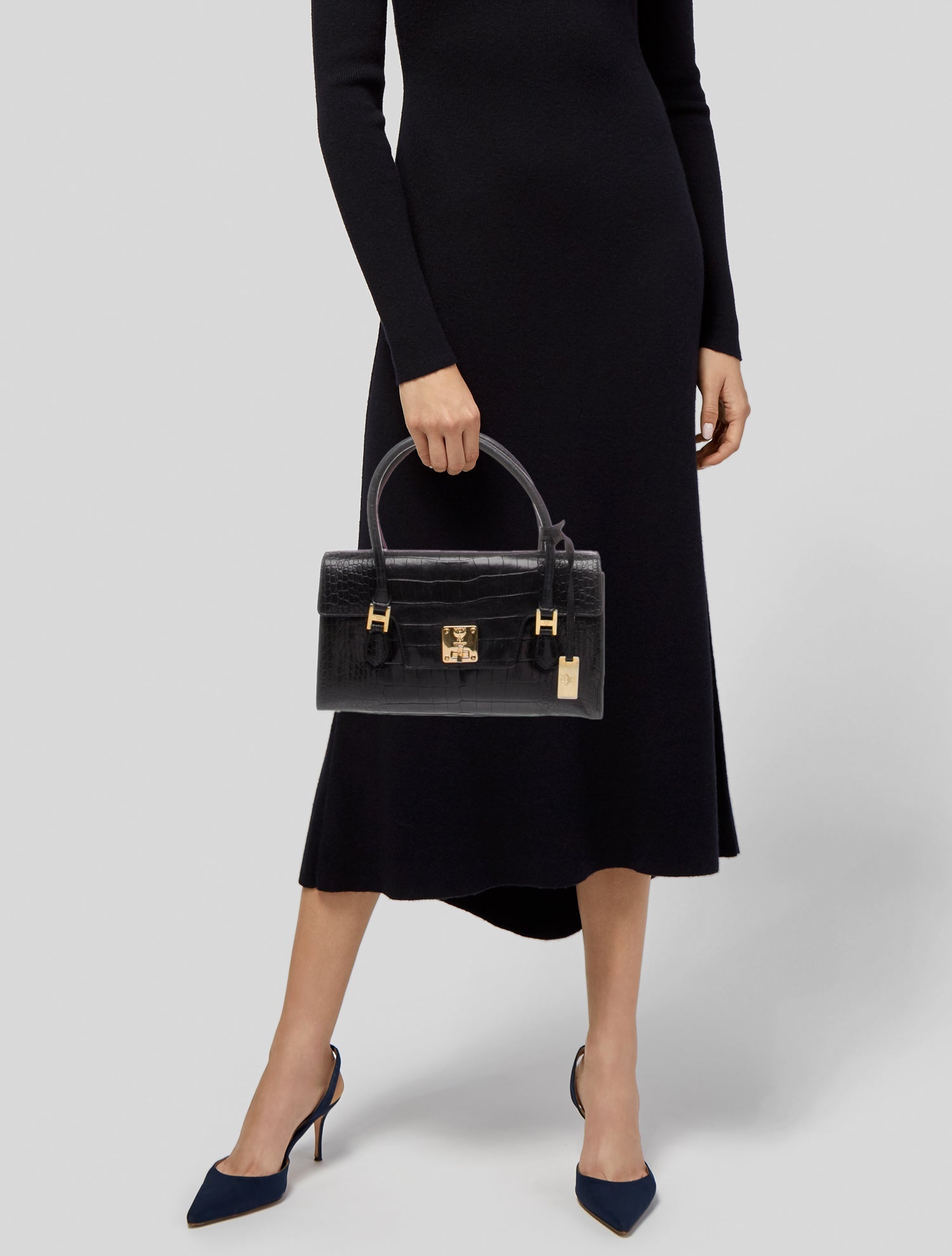 MCM Leather Top Handle Bag Vintage