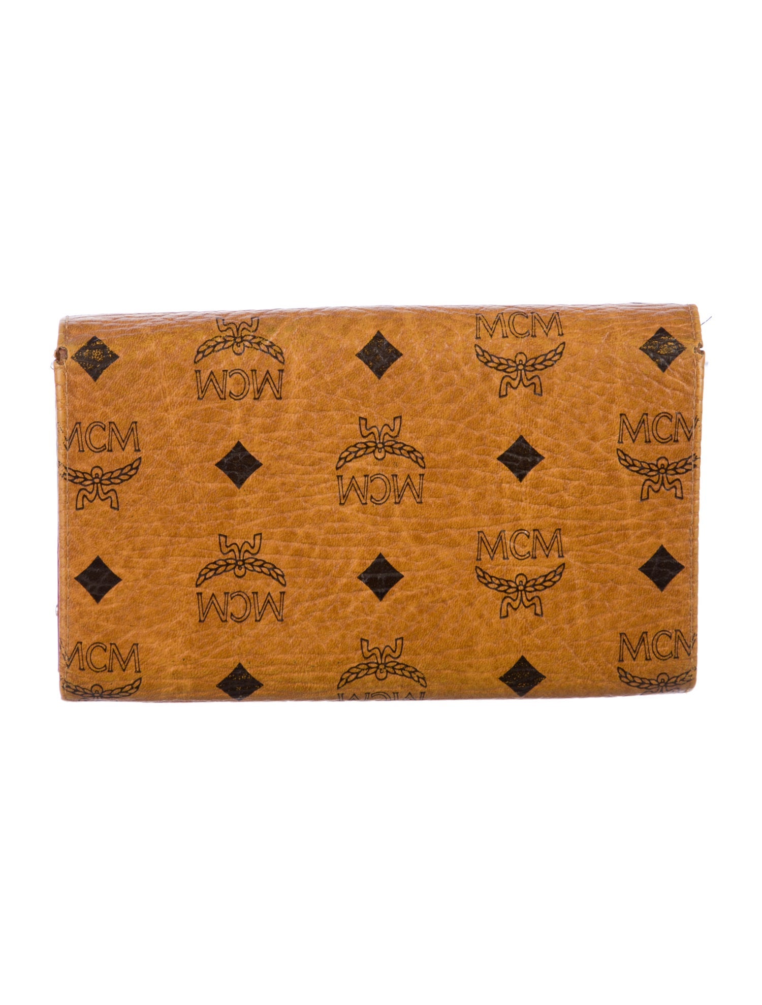 MCM Visetos Leather Compact Wallet