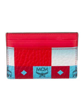 MCM Leather Printed Card Holder