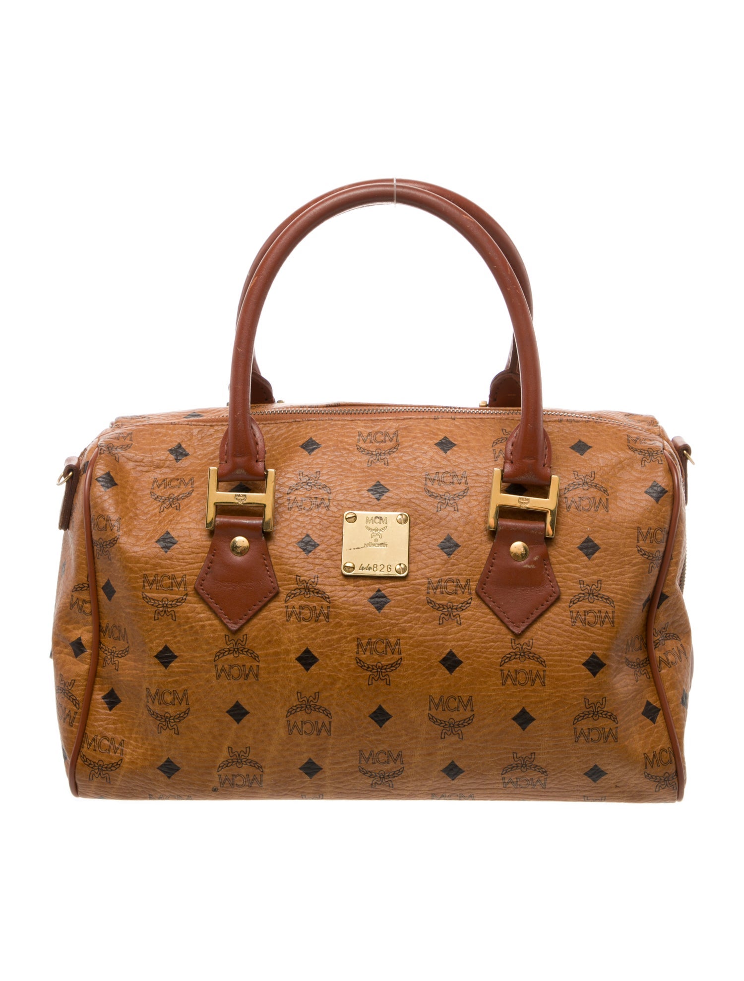 MCM Monogram Top Handle Bag