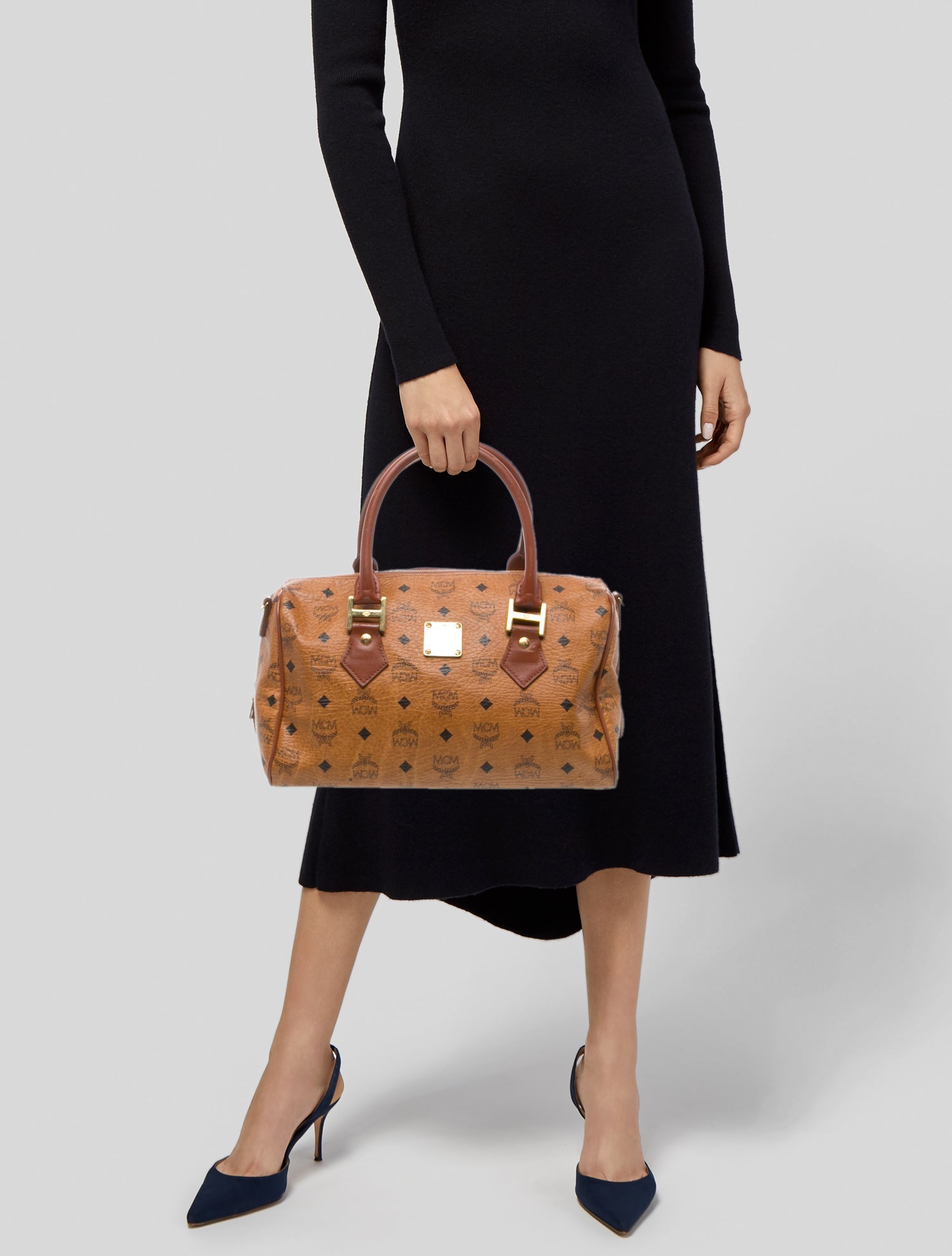 MCM Monogram Top Handle Bag