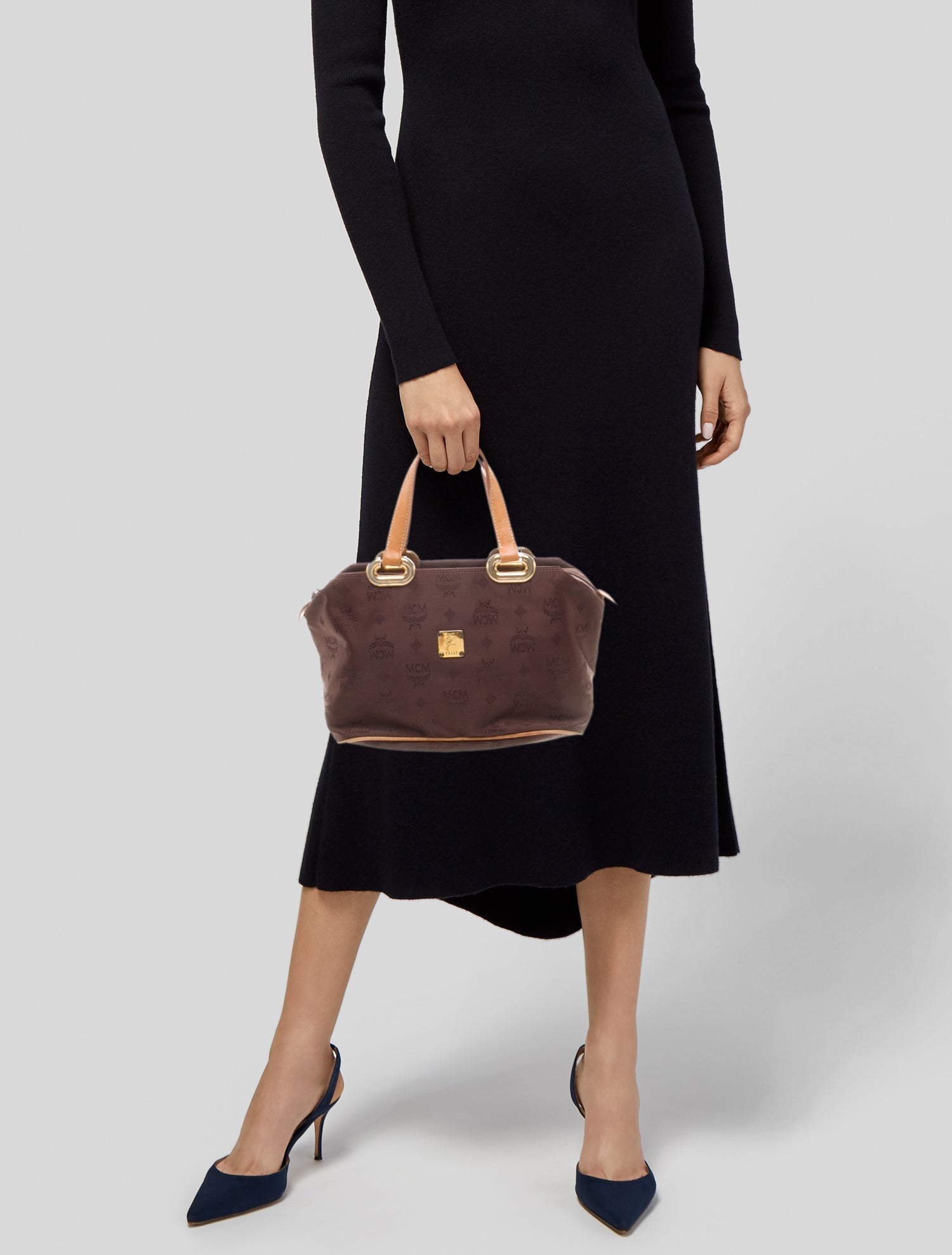 MCM Nylon Top Handle Bag