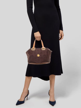 MCM Nylon Top Handle Bag