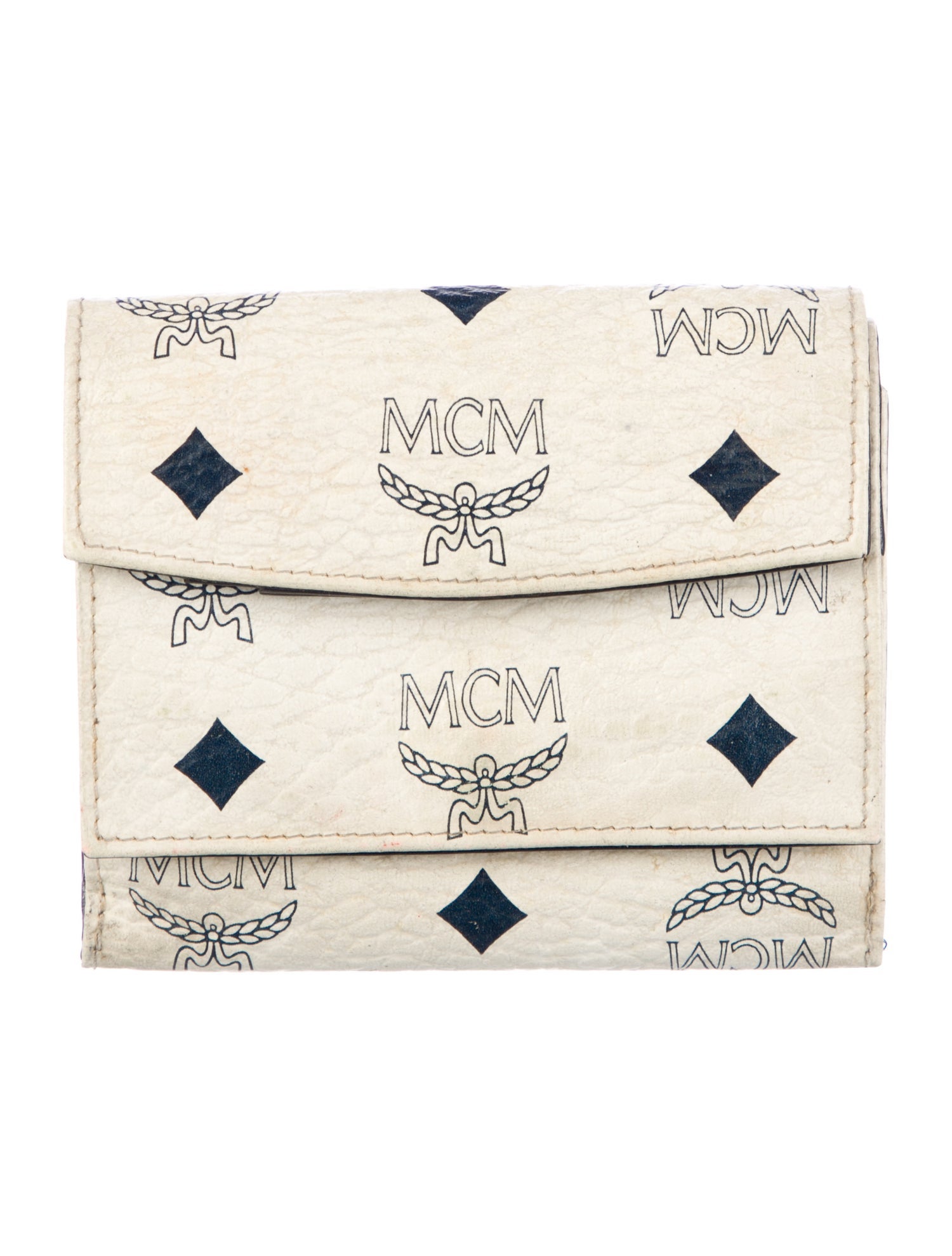 MCM Leather Printed Compact Wallet