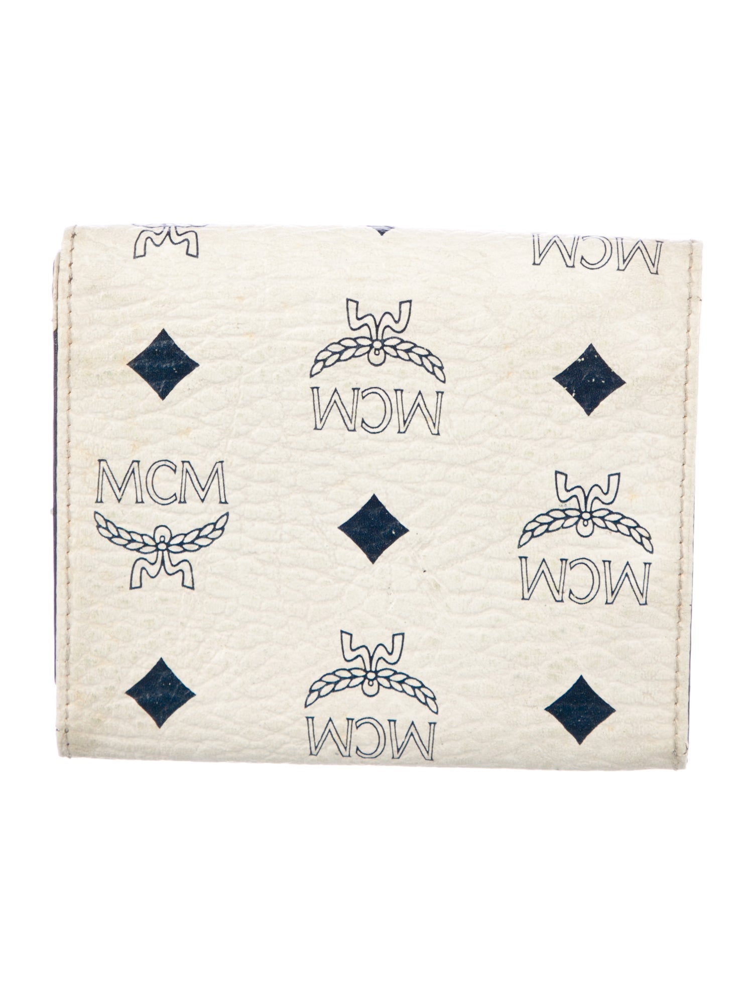 MCM Leather Printed Compact Wallet