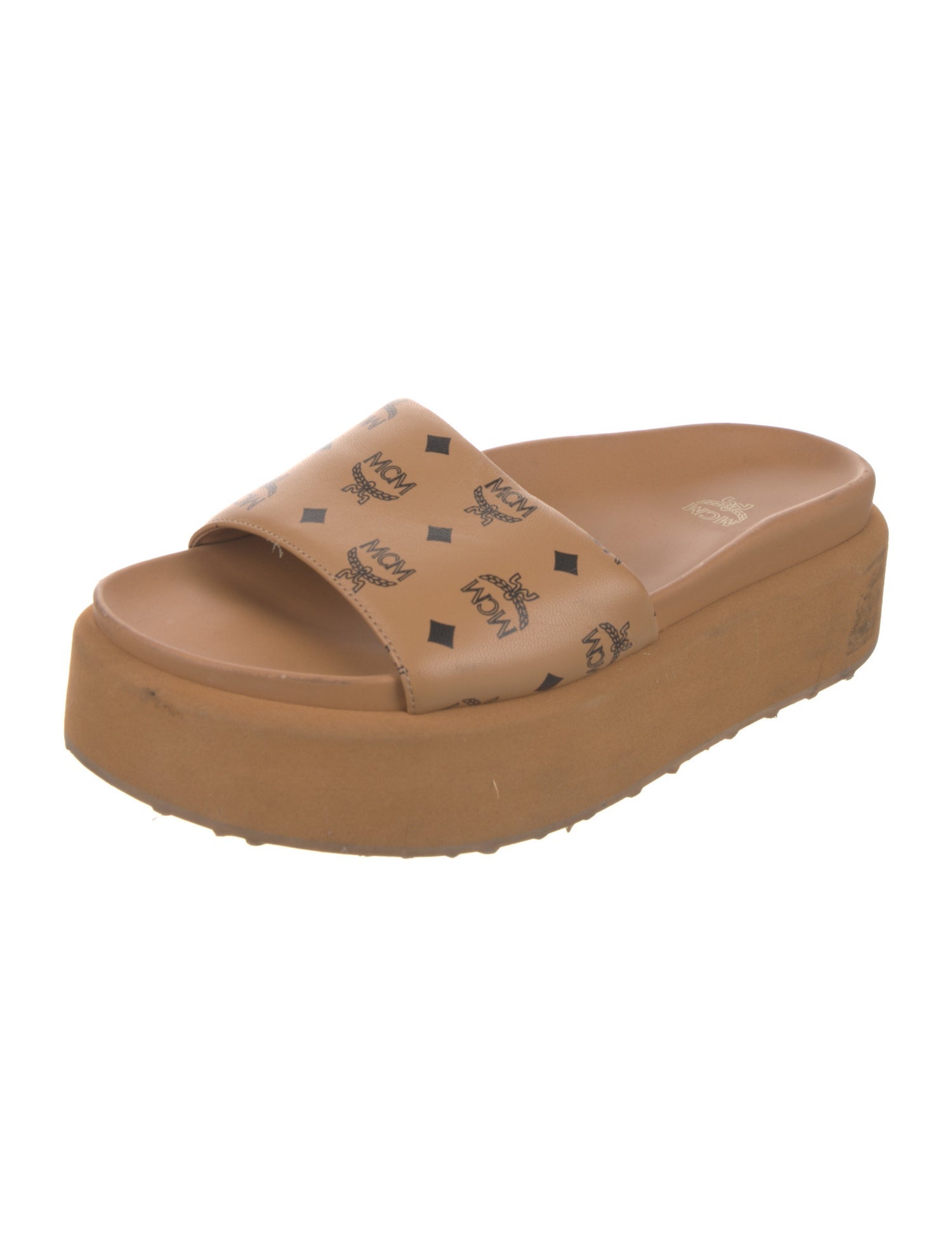 MCM Leather Slides
