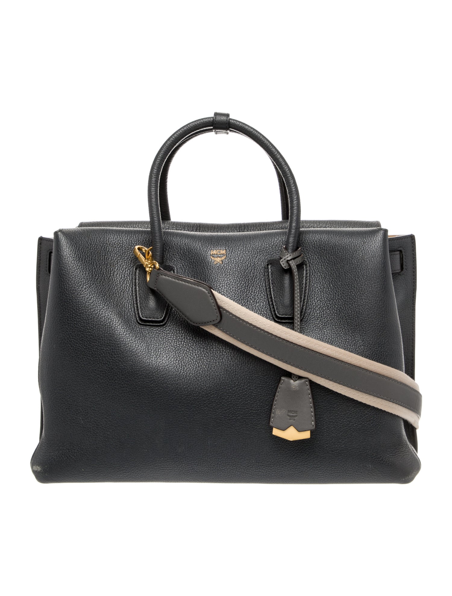 MCM Leather Top Handle Bag