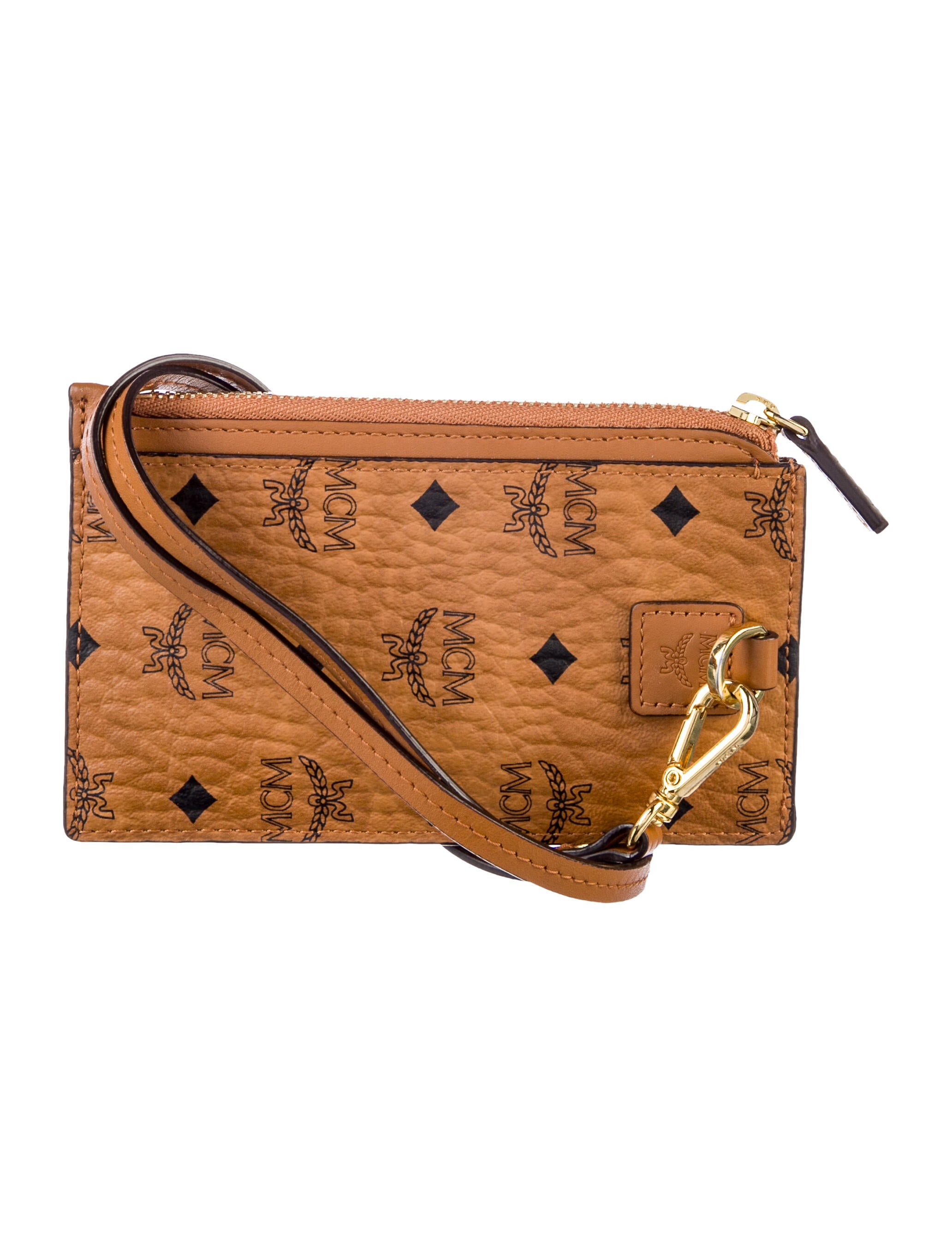 MCM Lanyard Card Holder Visetos Wristlet