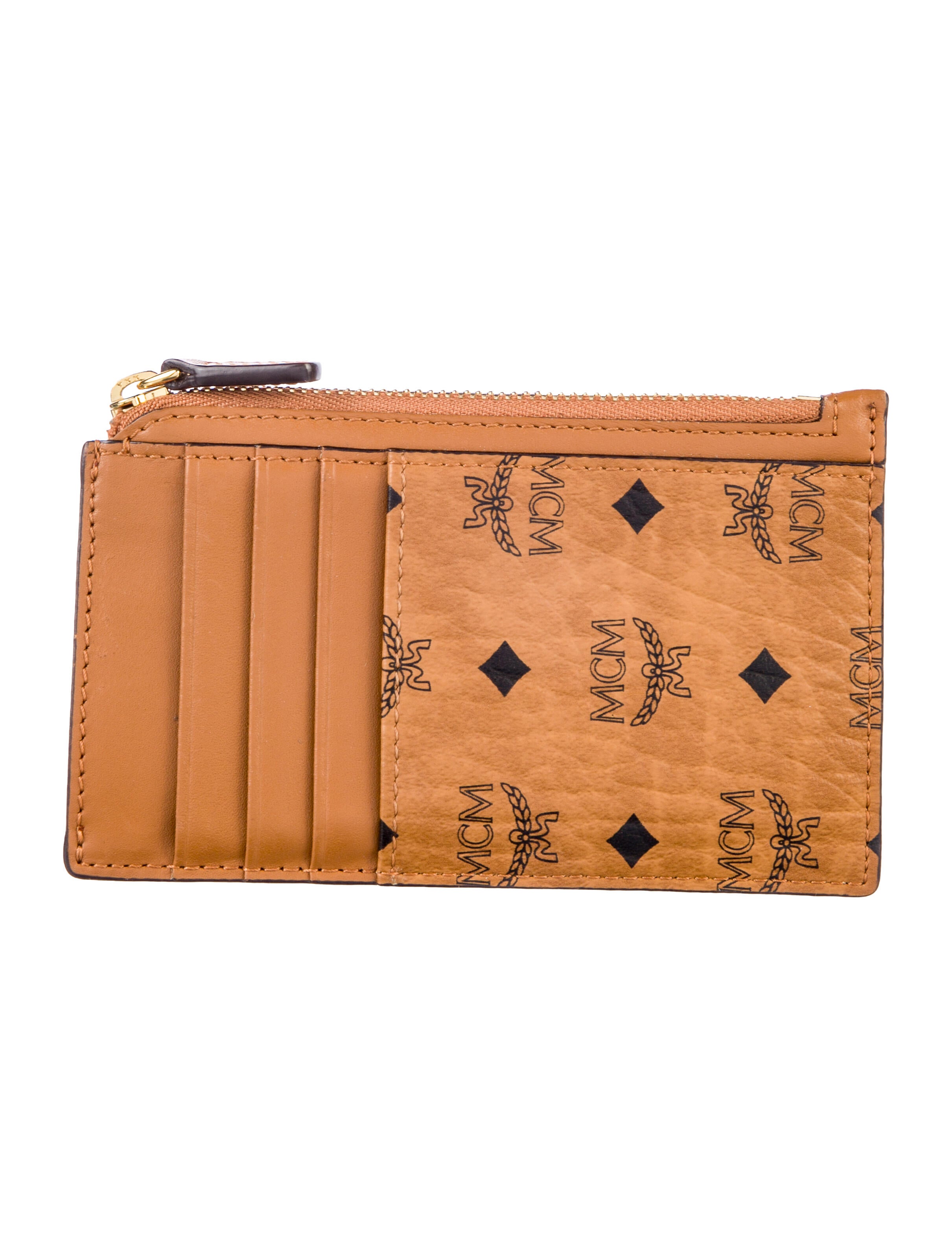 MCM Lanyard Card Holder Visetos Wristlet