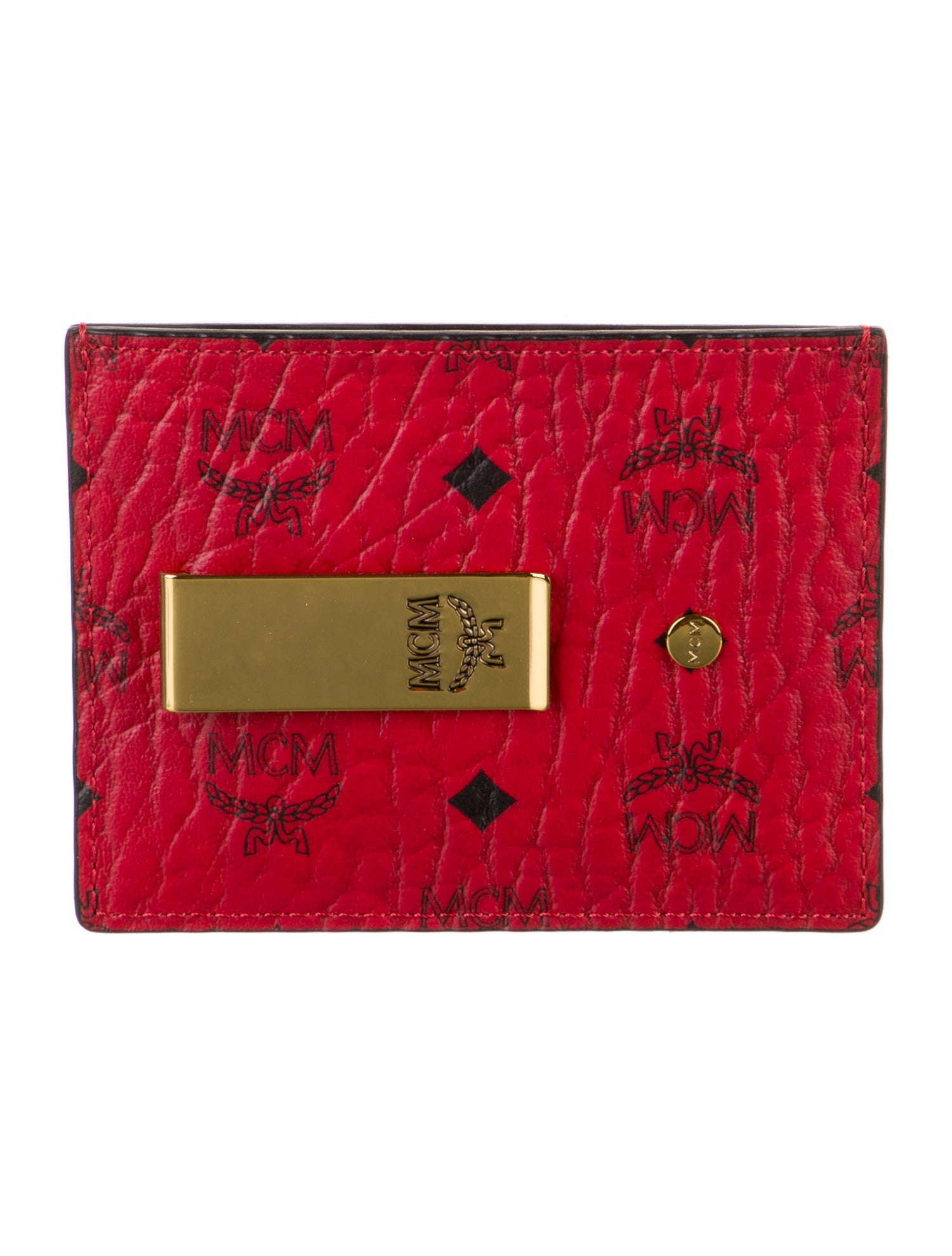 MCM Leather Printed Card Holder w/ Tags