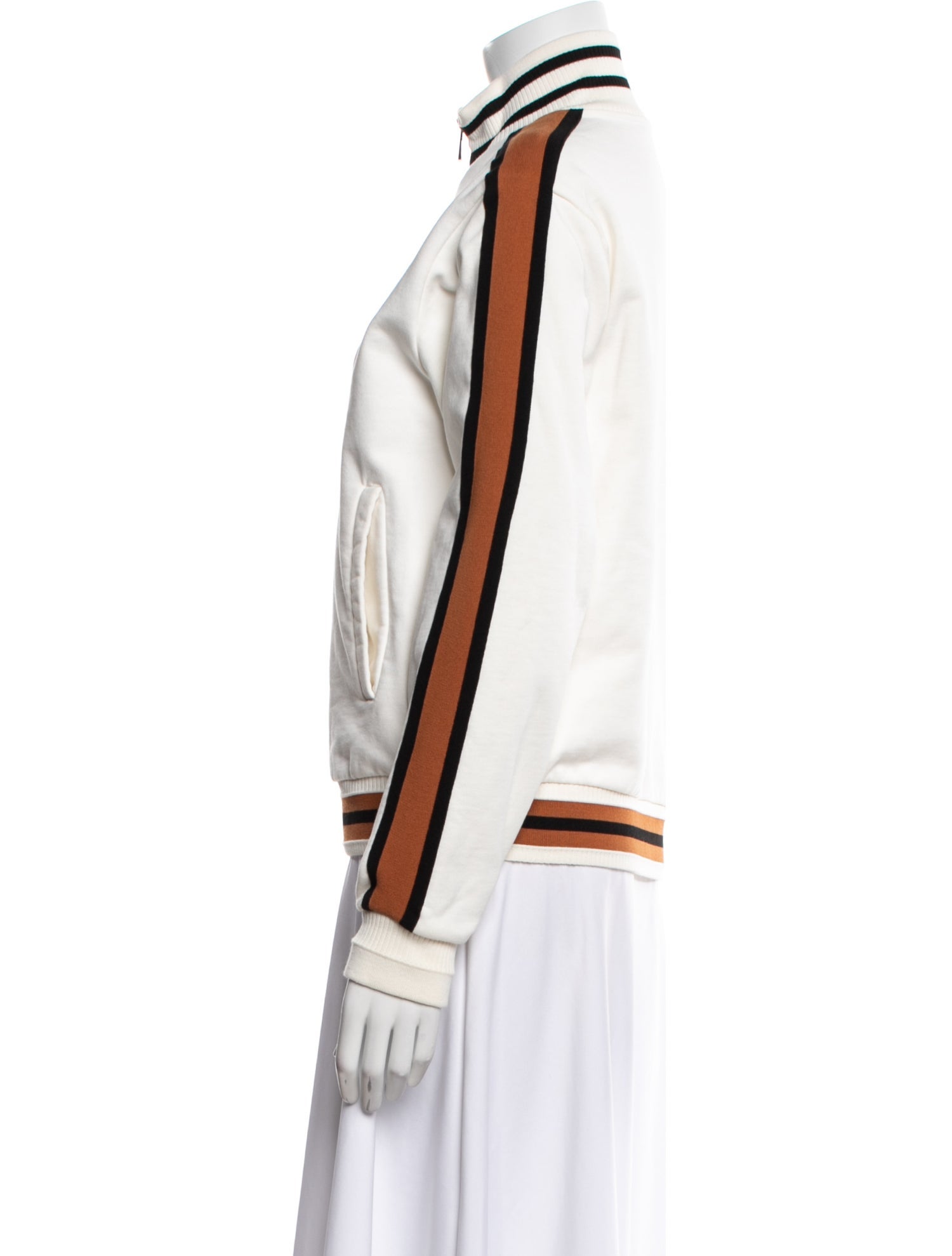 MCM Colorblock Pattern Bomber Jacket