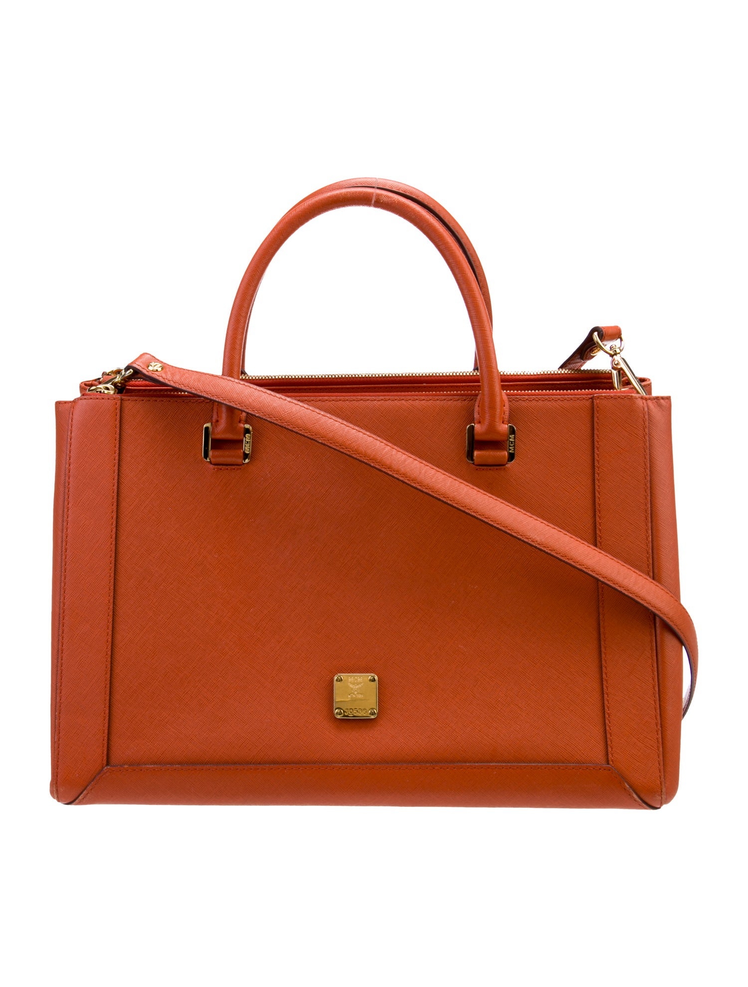 MCM Leather Top Handle Bag