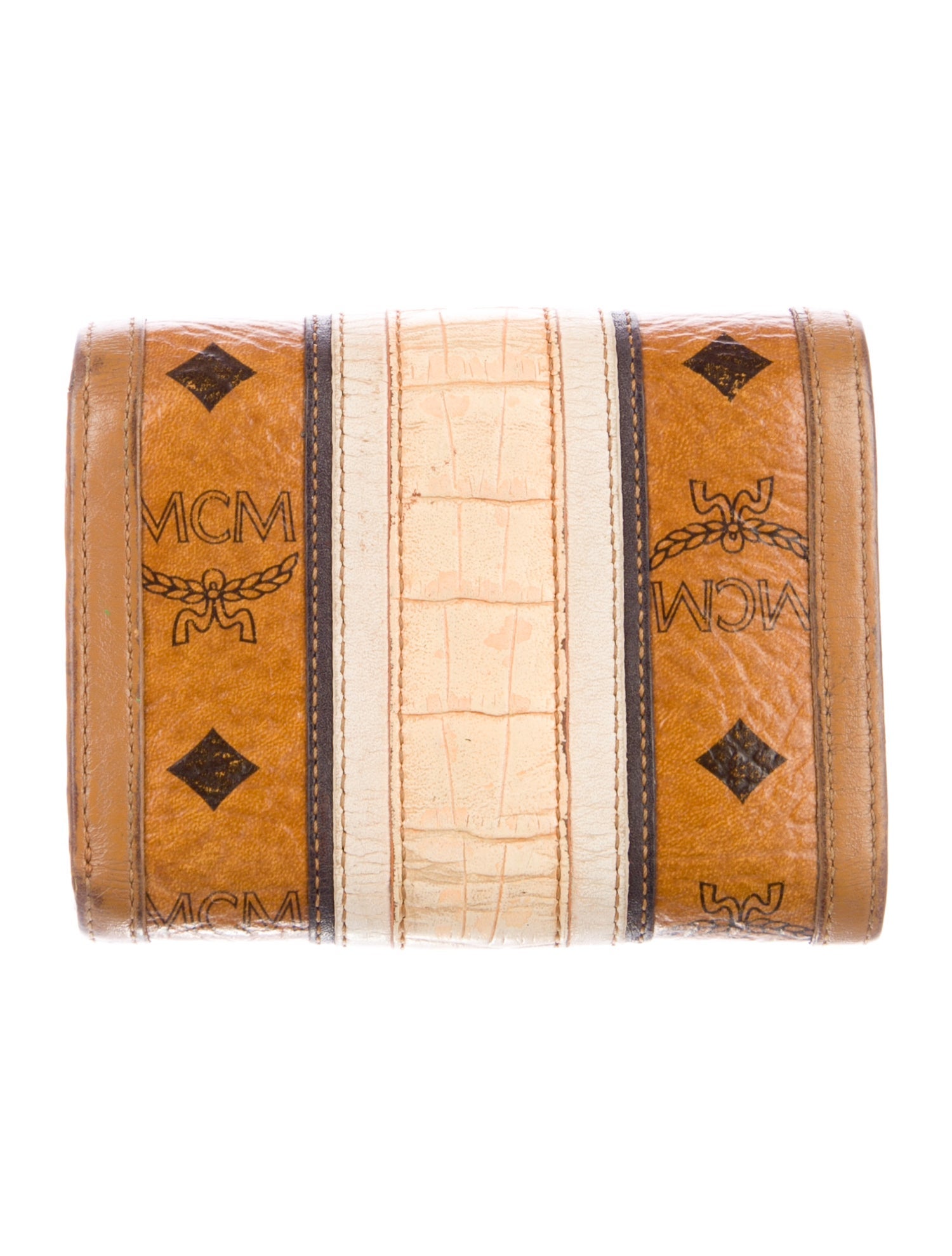 MCM Leather Printed Compact Wallet