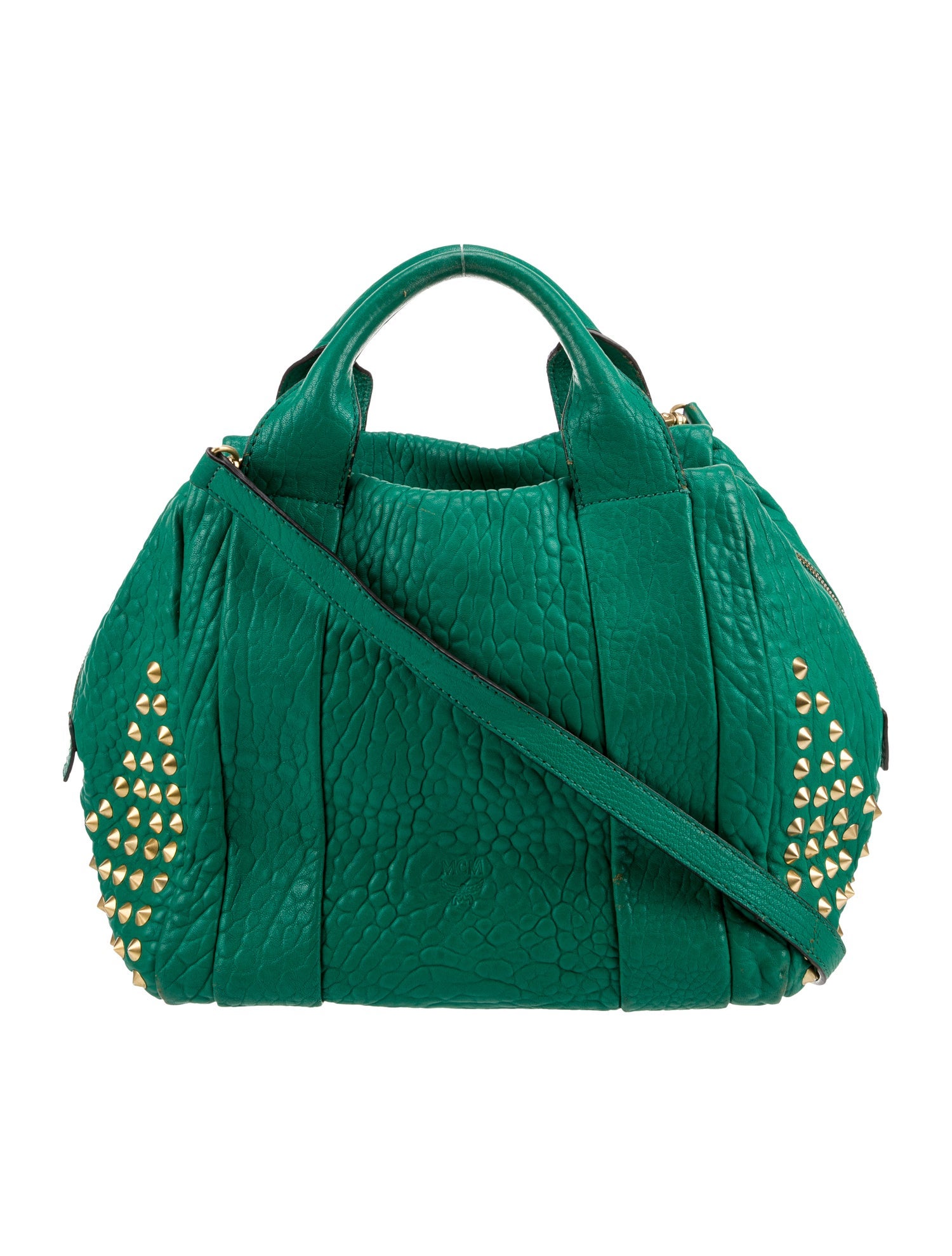 MCM Leather Top Handle Bag