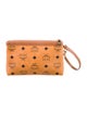 MCM Visetos Wristlet Leather Wallet