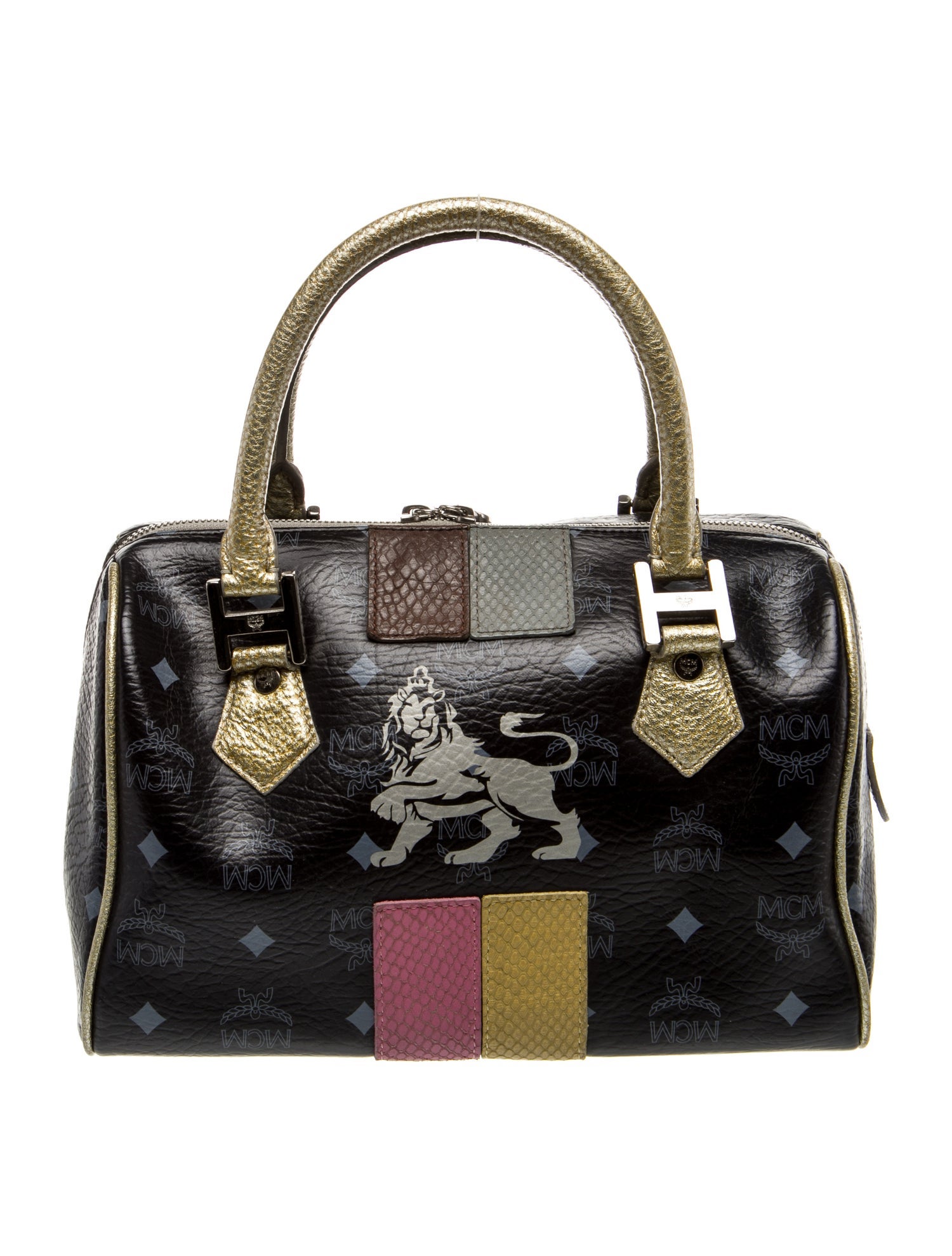 MCM Monogram Top Handle Bag