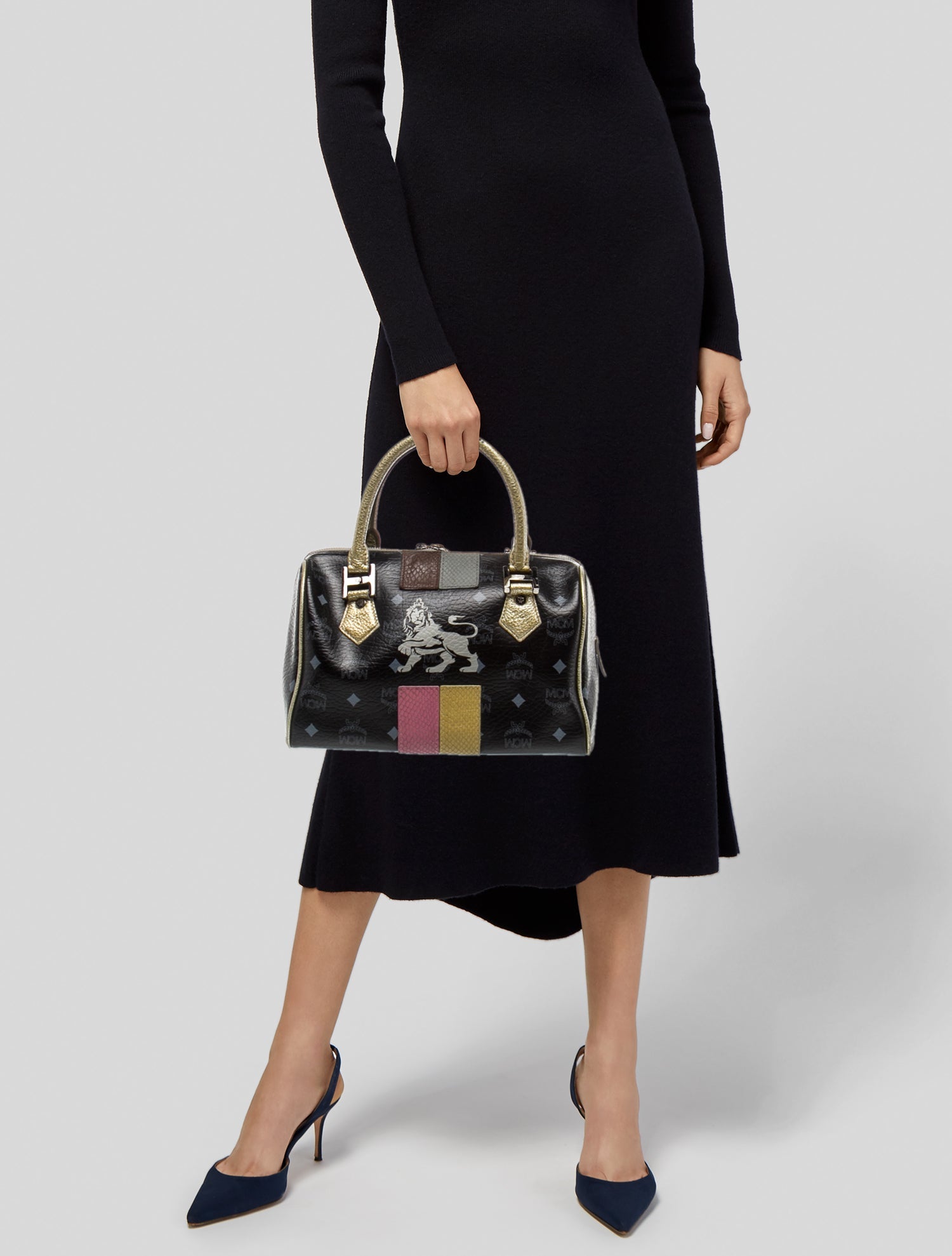 MCM Monogram Top Handle Bag